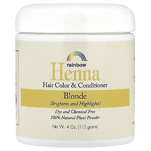Henna Tintura e Condicionador Capilar Louro 113 g - Rainbow Research
