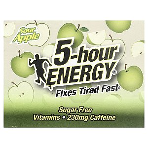 Shot Energético Líquido Sabor Maçã Verde 12 Frascos 57 ml - 5-hour Energy