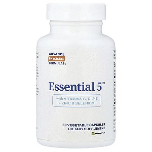 Multivitamínico Essential 5 com Vitaminas C D E Zinco e Selênio 60 Cápsulas Vegetais - Advance Physician Formulas