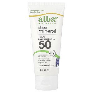 Protetor Solar Facial Sheer Mineral FPS 50 Sem Perfume 59 ml - Alba Botanica