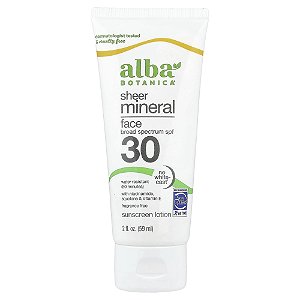 Protetor Solar Facial Sheer Mineral FPS 30 Sem Perfume 59 ml - Alba Botanica