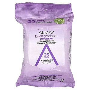 Lenços Umedecidos Demaquilantes de Limpeza Facial Long Lasting 25 Unidades - Almay