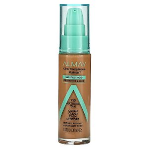 Base Facial para Pele com Acne Clear Complexion Makeup Cor 710 Natural Tan 30 ml - Almay