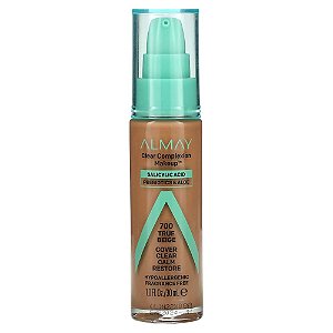 Base Facial para Pele com Acne Clear Complexion Makeup Cor 700 True Beige 30 ml - Almay