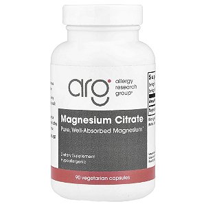 Suplemento de Citrato de Magnésio 170 mg 90 Cápsulas Vegetarianas - Allergy Research Group