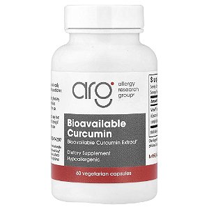 Suplemento de Curcumina Biodisponível 500 mg 60 Cápsulas Vegetarianas - Allergy Research Group