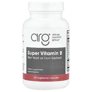 Suplemento de Complexo B Super Vitamina B 120 Cápsulas Vegetarianas - Allergy Research Group