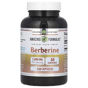 Suplemento de Berberina 500 mg 120 Cápsulas - Amazing Nutrition