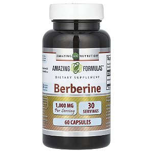 Suplemento de Berberina 500 mg 60 Cápsulas - Amazing Nutrition