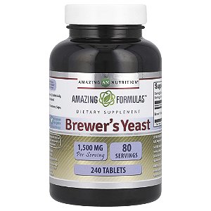 Suplemento de Levedura de Cerveja Brewer Yeast 500 mg 240 Comprimidos - Amazing Nutrition