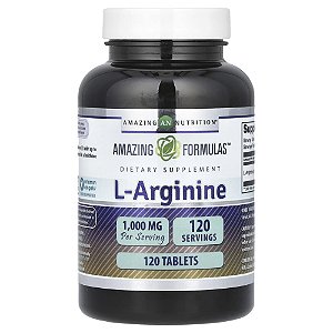 Suplemento de L-Arginina 1000 mg 120 Comprimidos - Amazing Nutrition