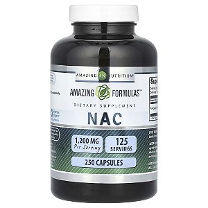 Suplemento de N-Acetil Cisteína NAC 600 mg 250 Cápsulas - Amazing Nutrition