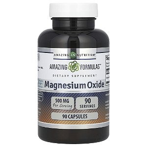 Suplemento de Óxido de Magnésio 500 mg 90 Cápsulas - Amazing Nutrition