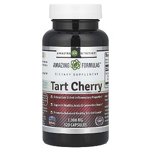 Suplemento de Cereja Azeda Tart Cherry 1000 mg 120 Cápsulas - Amazing Nutrition