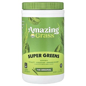 Suplemento de Verdes Orgânicos Super Greens em Pó Original 480 g - Amazing Grass