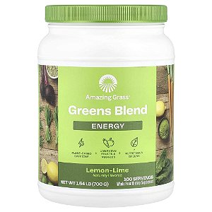 Suplemento de Verdes Orgânicos Super Greens Energy Sabor Limão 700 g - Amazing Grass