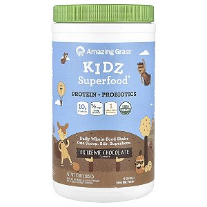 Suplemento Infantil Kidz Superfood Proteína e Probióticos Sabor Chocolate Extremo 285 g - Amazing Grass