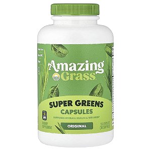 Suplemento de Verdes Orgânicos Super Greens 150 Cápsulas - Amazing Grass