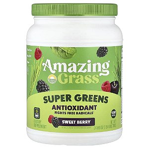 Suplemento de Verdes Orgânicos Super Greens Antioxidant Sabor Sweet Berry 700 g - Amazing Grass