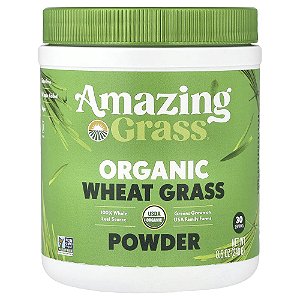 Suplemento de Grama de Trigo Orgânica Wheat Grass em Pó 240 g - Amazing Grass