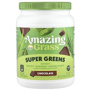 Suplemento de Verdes Orgânicos Super Greens Sabor Chocolate 800 g - Amazing Grass