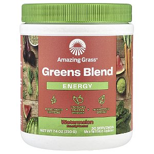 Suplemento de Verdes Orgânicos Super Greens Energy Sabor Melancia 210 g - Amazing Grass
