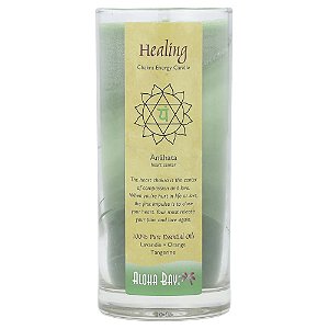 Vela Aromática de Cera de Palma Chakra Healing Lavandim Laranja e Tangerina 312 g - Aloha Bay