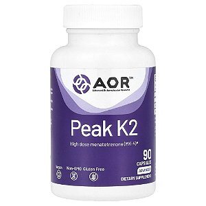 Suplemento de Vitamina K2 Peak K2 15 mg 90 Cápsulas - Advanced Orthomolecular Research AOR