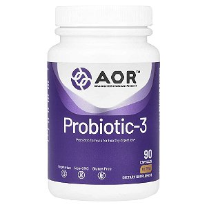 Probiótico Probiotic-3 90 Cápsulas - Advanced Orthomolecular Research AOR