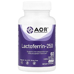 Suplemento de Lactoferrina Lactoferrin-250 250 mg 60 Cápsulas - Advanced Orthomolecular Research AOR