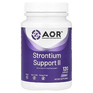 Suplemento de Estrôncio Strontium Support II 341 mg 120 Cápsulas - Advanced Orthomolecular Research AOR
