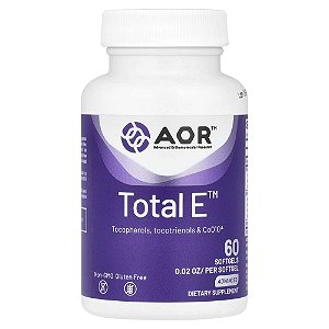 Suplemento de Vitamina E Completa Total E 60 Cápsulas Softgel - Advanced Orthomolecular Research AOR