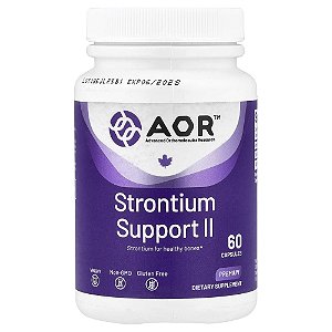 Suplemento de Estrôncio Strontium Support II 341 mg 60 Cápsulas - Advanced Orthomolecular Research AOR