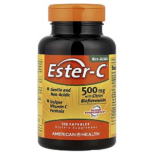 Suplemento de Vitamina C Ester-C com Bioflavonoides Cítricos 500 mg 120 Cápsulas - American Health