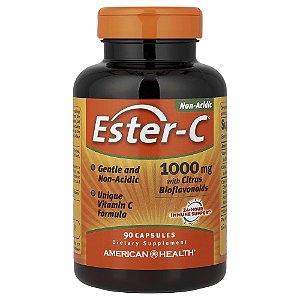 Suplemento de Vitamina C Ester-C com Bioflavonoides Cítricos 500 mg 90 Cápsulas - American Health