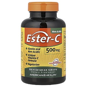 Suplemento de Vitamina C Ester-C 500 mg 225 Comprimidos Vegetarianos - American Health