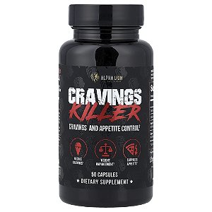 Suplemento Inibidor do Apetite Cravings Killer 50 Cápsulas - ALPHA LION