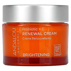 Creme Facial Renovador Iluminador Vitamina C e Probióticos 50 ml - Andalou Naturals