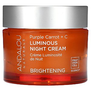 Creme Facial Noturno Iluminador Cenoura Roxa e Vitamina C 50 ml - Andalou Naturals