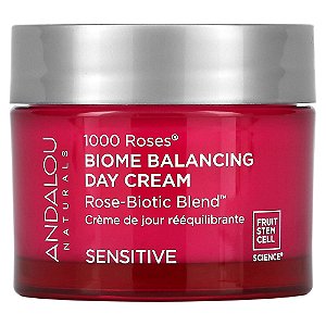 Creme Facial Diurno Equilíbrio do Bioma 1000 Roses Pele Sensível 50 g - Andalou Naturals