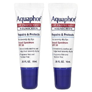 Protetor e Reparador Labial com FPS 30 Sem Perfume 2 Tubos de 10 ml - Aquaphor