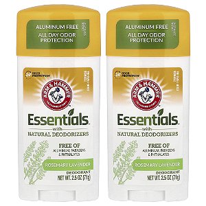 Desodorante Sólido Natural Essentials Alecrim e Lavanda 2 Unidades de 71 g - Arm & Hammer