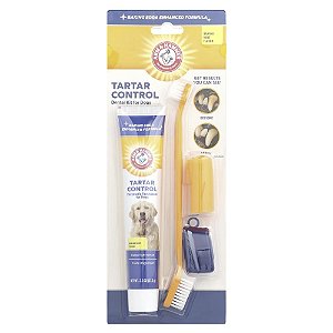 Kit Dental para Controle de Tártaro em Cães Banana e Menta Kit com 4 Produtos - Arm & Hammer