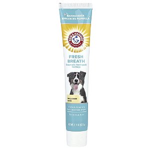 Creme Dental Enzimático Hálito Fresco para Cães Gengibre e Baunilha 67.5 g - Arm & Hammer