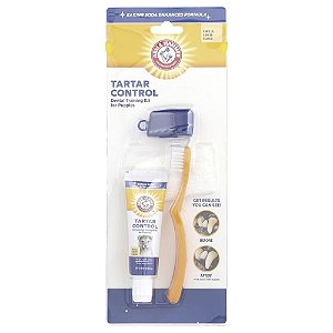 Kit de Treinamento Dental para Cachorros Baunilha e Gengibre Kit com 4 Peças - Arm & Hammer