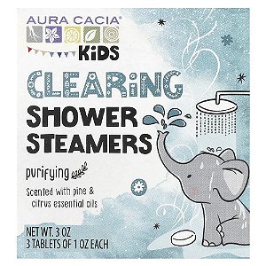Pastilhas Vapores de Chuveiro Infantil Limpeza e Purificação 3 Unidades - Aura Cacia