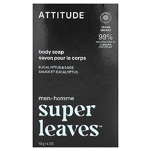 Sabonete em Barra Masculino Super Leaves Eucalipto e Sálvia 113 g - ATTITUDE