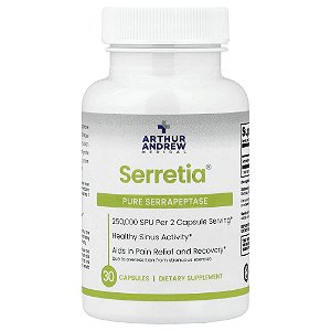 Serretia Serrapeptase Pura 125000 SPUs 30 Cápsulas - Arthur Andrew Medical