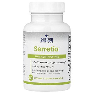Serretia Serrapeptase Pura 125000 SPUs 60 Cápsulas - Arthur Andrew Medical