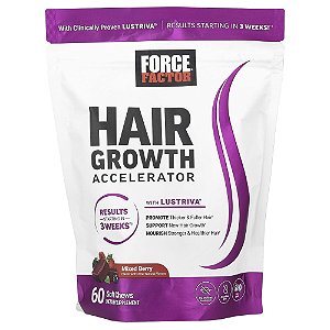 Acelerador do Crescimento Capilar Frutos Silvestres 60 Cápsulas Mastigáveis - Force Factor